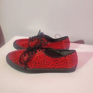 BC footwear red animal print sneakers size 8.5